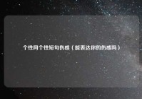 个性网个性短句伤感（能表达你的伤感吗）