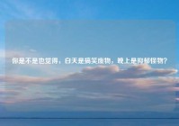 你是不是也觉得，白天是搞笑废物，晚上是抑郁怪物？