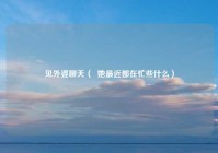 见外婆聊天（  她最近都在忙些什么）