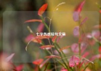 七字伤感短句文案