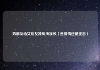 男朋友给女朋友冲厕所视频（是爱情还是变态）