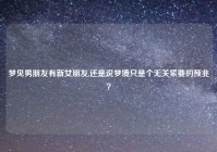 梦见男朋友有新女朋友,还是说梦境只是个无关紧要的预兆？