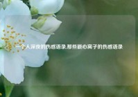 一个人深夜的伤感语录,那些戳心窝子的伤感语录