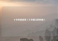 十字伤感语录（十字路口的伤感）