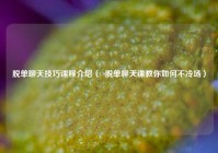 脱单聊天技巧课程介绍（  脱单聊天课教你如何不冷场）