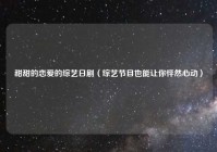 甜甜的恋爱的综艺日剧（综艺节目也能让你怦然心动）