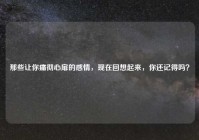 那些让你痛彻心扉的感情，现在回想起来，你还记得吗？