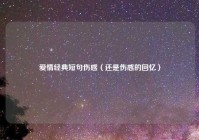 爱情经典短句伤感（还是伤感的回忆）
