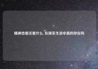 精神恋爱注重什么, 在现实生活中真的存在吗