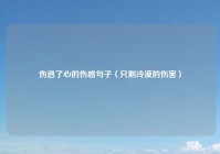 伤透了心的伤感句子（只剩冷漠的伤害）