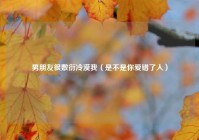 男朋友很敷衍冷漠我（是不是你爱错了人）