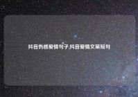 抖音伤感爱情句子,抖音爱情文案短句