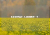 恋爱都市解说（你最想拥有哪一种）