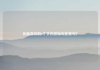 你最喜欢的6个字伤感短句是哪句？