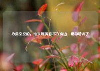 心里空空的，谁来填满,你不在身边，世界暗淡了