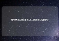 短句伤感日文,那些让人泪崩的日语短句