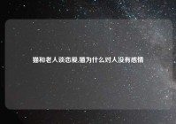 猫和老人谈恋爱,猫为什么对人没有感情
