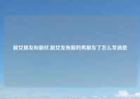 前女朋友和新欢,前女友有新的男朋友了怎么发消息