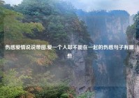 伤感爱情说说带图,爱一个人却不能在一起的伤感句子有哪些