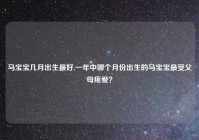 马宝宝几月出生最好,一年中哪个月份出生的马宝宝最受父母疼爱？
