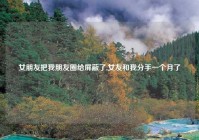 女朋友把我朋友圈给屏蔽了,女友和我分手一个月了