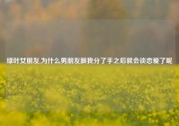 绿叶女朋友,为什么男朋友跟我分了手之后就会谈恋爱了呢