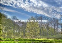 祝福男朋友考试的句子,考编祝福语