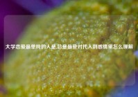大学恋爱最单纯的人是,总是最登对代入到感情里怎么理解
