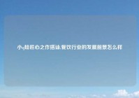小q蛙匠心之作搭讪,餐饮行业的发展前景怎么样
