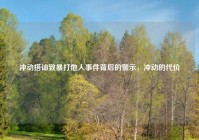 冲动搭讪致暴打他人事件背后的警示，冲动的代价