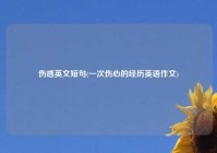 伤感英文短句(一次伤心的经历英语作文)