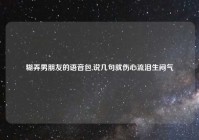 糊弄男朋友的语音包,说几句就伤心流泪生闷气