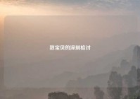 致宝贝的深刻检讨