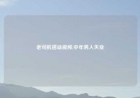 老司机搭讪视频,中年男人失业