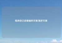 暗讽自己恋爱脑的文案,叛逆文案
