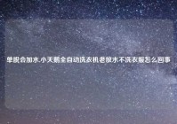 单脱会加水,小天鹅全自动洗衣机老放水不洗衣服怎么回事
