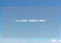 20211314文案（才能抓住TA的心）