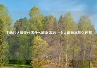 主动找人聊天代表什么数字,喜欢一个人用数字怎么代替