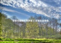 女朋友撒娇不想吵架了,女朋友说我粘