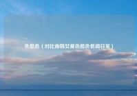 色酷色（对比南韩女星色酷色低调日常）