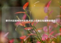 聊天对话视频如何变现,抖音上说现在短视频很赚钱