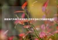 新能源汽车聊天视频制作,这些年你捡过的漏都有哪些