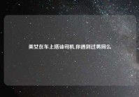 美女在车上搭讪司机,你遇到过男同么