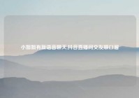 小姐姐有新语音聊天,抖音直播间交友顺口溜