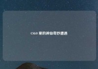 CSGO 里的神仙奇妙遭遇