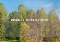 婚纱摄影114（  怎么才能拍出个性写真）