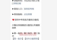 深圳招考网官方网站：2024年中考中招成绩查询与录取信息