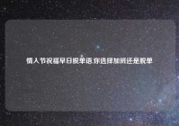 情人节祝福早日脱单语,你选择加班还是脱单