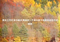 男友工作忙很少聊天,男朋友一不高兴就不接我电话也不回微信