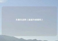 夫妻生活网（能提升感情吗）